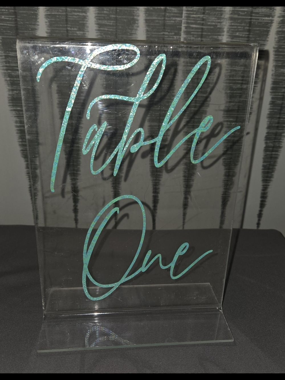 Set of 10 Acrylic Wedding Table Number Holders – "Table Numbers" Style Signage